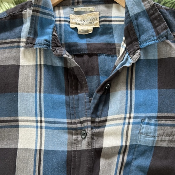 BUNDLE! 2 Denim & Supply Ralph Lauren Blouses Plaid w MEASUREMENTS - Picture 8 of 15